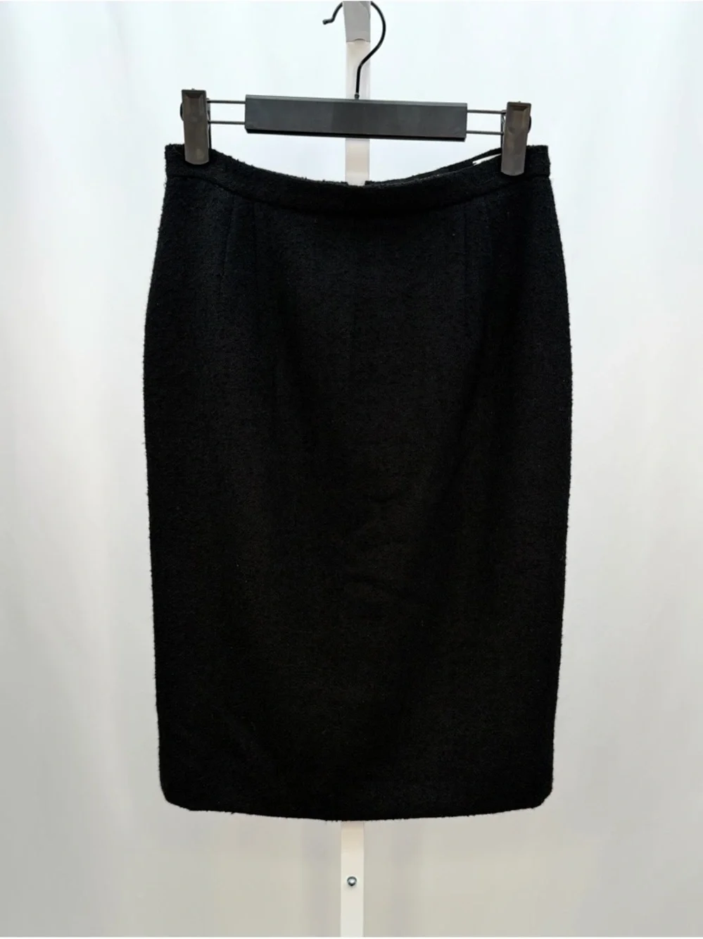 Luca Luca by Luca Orlandi Black Alpaca Pencil Skirt